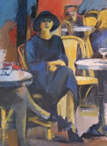 Femme au café - Acrylique sur toile 2009