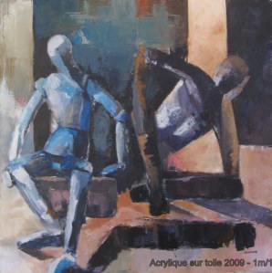 Méditation - Acrylique sur toile 2009 - 1/1m